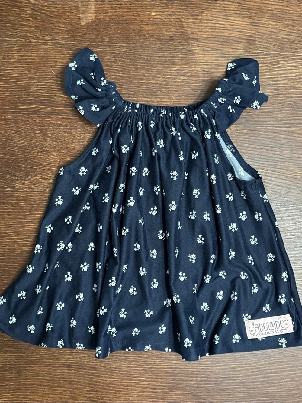 Adelaide Original Boutique Outfit Navy Floral Two-Piece Baby Girl Set Size 18 mo